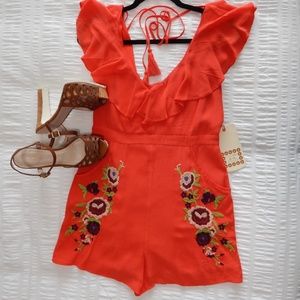 Chelsea & Violet Coral Romper